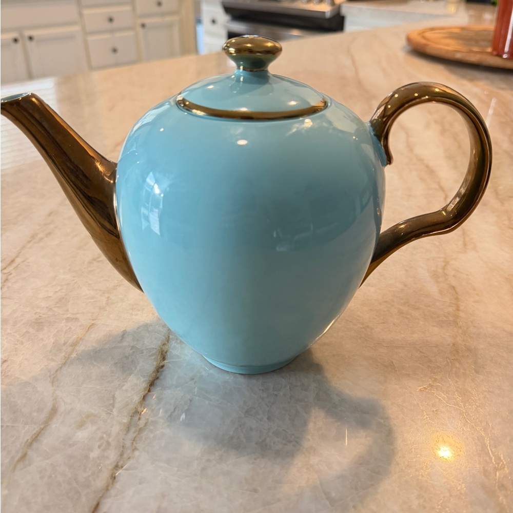 Ciroa "Romance" Teapot, Sydney, Australia Blue Teapot, Turquoise Blue Teapot